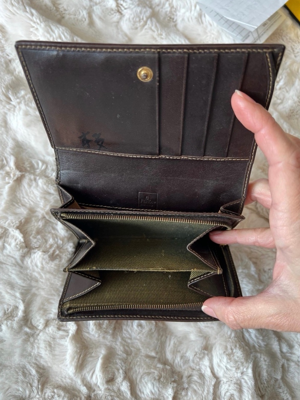 Fendi Zucca Canvas & Leather Continental Trifold Wallet - Picture 5 of 10